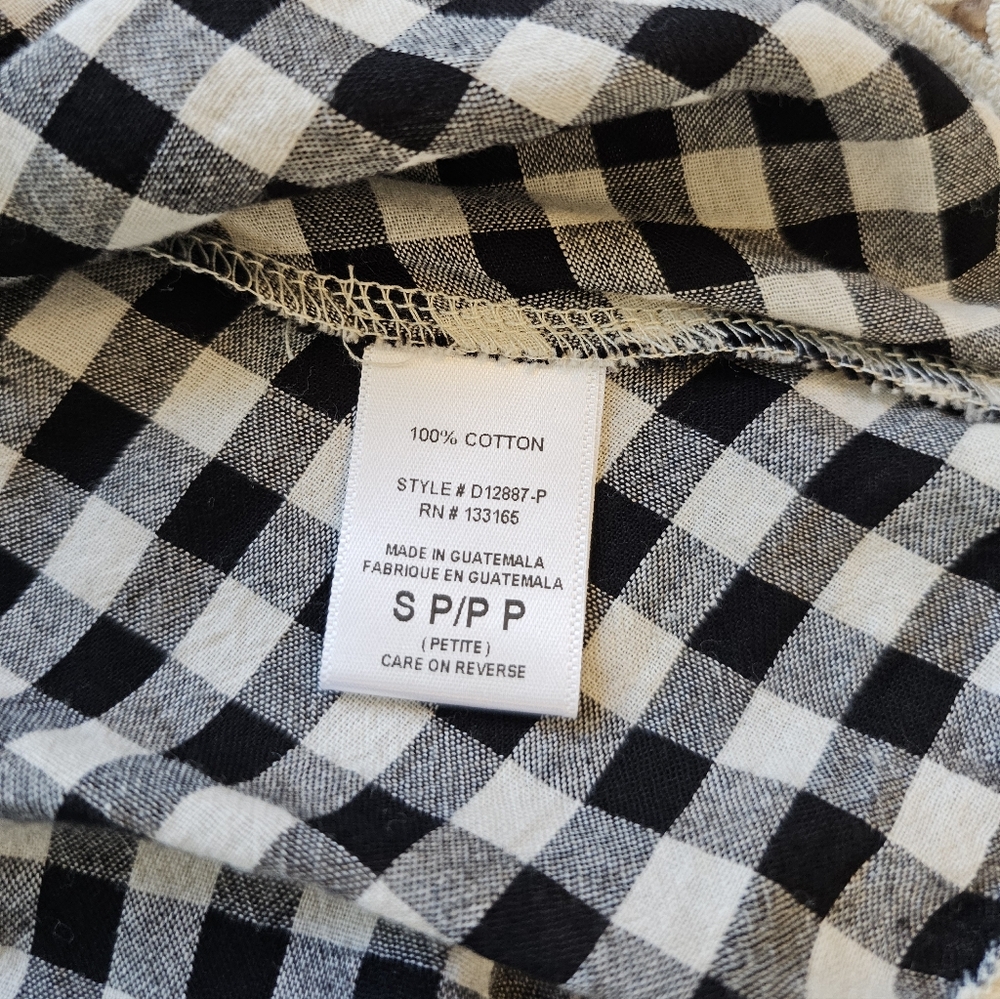Anthropologie Everleigh Gingham Check Peplum Top Size Small - Picture 7 of 7